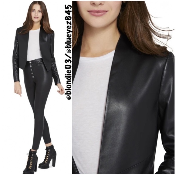 Alice + Olivia “New Harvey” Leather Jacket M - Picture 3 of 8
